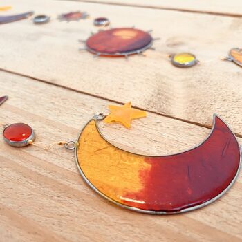 Sun, Moon And Star Hanging Sun Catcher Sunset Orange, 7 of 10