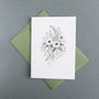 Wildflower Study Risograph Greetings Card, thumbnail 1 of 3
