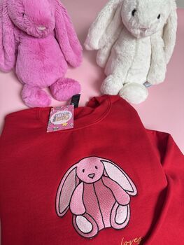 Some Bunny Loves You Embroidered Sweatshirt, 3 of 10