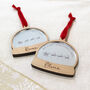 Baby's First Christmas Snow Globe Style Personalised Bauble, thumbnail 2 of 6