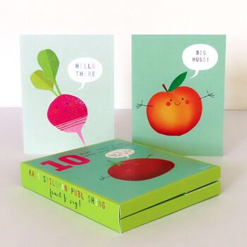 Mixed Mini Fruit And Veg Cards Box, 5 of 5