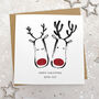 Bespoke Glittery Reindeer Christmas Cards X 10, thumbnail 3 of 3