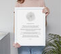 Personalised Black And White Floral Poem Print, thumbnail 1 of 7