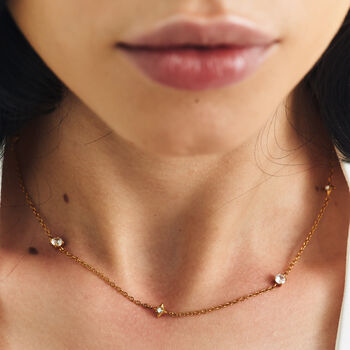 Dainty Personalised Gold Cosmic Star Necklace, 3 of 7