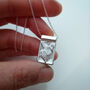 Personalised Holding Hands Pendant With Birthstone, thumbnail 5 of 11