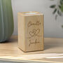 Personalised Engraved Hearts Anniversary Tea Light Holder, thumbnail 2 of 6