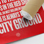 Nottingham Forest 'City Ground' Football Song Print, thumbnail 3 of 3
