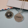 Travel Safe Personalised Silver Compass St Christopher, thumbnail 7 of 10