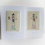 Two Embroidered Snowmen Christmas Cards, thumbnail 3 of 4