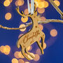 Matisse Personalised Reindeer Christmas Tree Decoration, thumbnail 2 of 3
