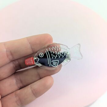 Soy Sauce Fish Container Hairclip Japanese Pin Acrylic, 6 of 6
