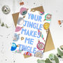 Personalised 'Jingle Tingle' Funny Christmas Card, thumbnail 2 of 3
