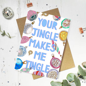 Personalised 'Jingle Tingle' Funny Christmas Card, 2 of 3