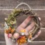 Mini Dried Flower Toadstool Cottagecore Wreath, thumbnail 2 of 6