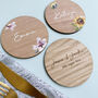 Floral Double Sided Place Setting Name Coaster, thumbnail 5 of 9