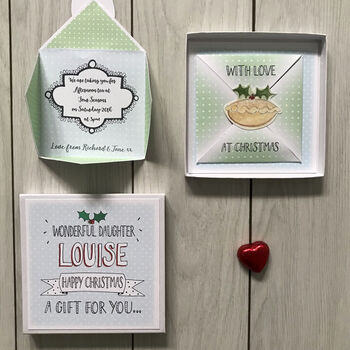 Letterbox Personalised Mince Pie Christmas Voucher, 3 of 7