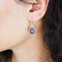 Semi Precious Birthstone Teardrop Earrings, thumbnail 1 of 10