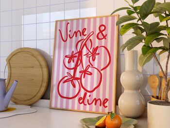 Vine And Dine Kitchen Print, 2 of 4