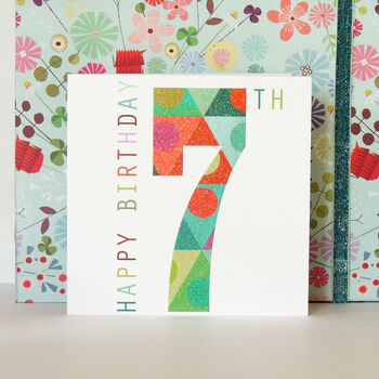 Sparkly 7th Birthday Card, 5 of 5