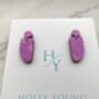 'Kelly' Painted Wood Sustainable Earrings, thumbnail 12 of 12