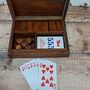 Wooden Multi Mixed Game Set Domino Dice Playing Cards, thumbnail 2 of 7