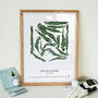 Personalised Framed Golf Map Art For Any Golf Course, thumbnail 3 of 5