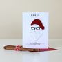 Merry Christmas Santa Hat And Beard Novelty 3D Card, thumbnail 2 of 3