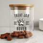 Personalised Pet Treats Glass Jar With Bamboo Lid, thumbnail 1 of 3