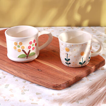 G Decor Petal Wildflower Handmade Ceramic Mug Hand Painted Floral, 2 of 5