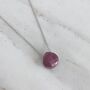 The Nugét Ruby July Birthstone Necklace, Silver, thumbnail 1 of 6