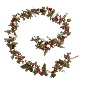 Natural Woodland Garland Christmas Table Centrepiece, 2 of 3