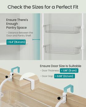 Over Door Pantry Organiser Hanging Spice Rack, 3 of 6