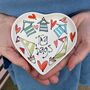 Personalised Ceramic Heart Dish, thumbnail 2 of 3