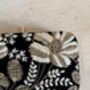 Black Velvet Floral Clutch Bag, thumbnail 4 of 10