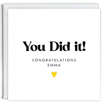 Personalised You Did It Congratulations Card, 2 of 3