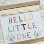 Hello Little One Nursery Decor | Boho Theme Nursery Pennant, thumbnail 5 of 6