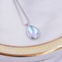 Sterling Silver Aurora Moonstone Pendant Necklace, thumbnail 4 of 10