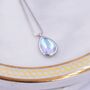 Sterling Silver Aurora Moonstone Pendant Necklace, thumbnail 4 of 11