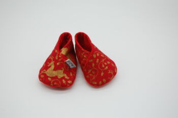 Baby's 1st Christmas Shoes, Reindeer Slippers, 5 of 9