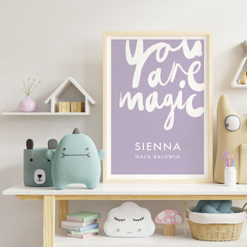 Personalised Name Print With Handwritten You Are Magic, 8 of 10