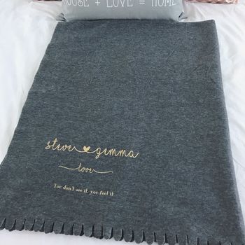 Valentines Snuggle Blanket With Personalised Quote, 3 of 3
