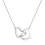 Double Hearts Interlock Necklace Mother And Daughter Card, thumbnail 4 of 8