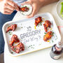 Personalised Chicken Wing Enamel Tray, thumbnail 1 of 5