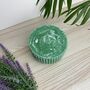Emerald Green Wide Ridged Storage Pot With Lid, thumbnail 6 of 7