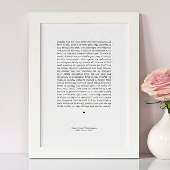 Personalised Newborn Letter To Mummy Print, 2 of 6