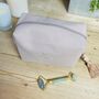 Personalised Neutral Embroidered Make Up Bag, thumbnail 2 of 3