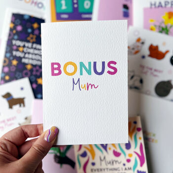 Step Mum Card 'Bonus Mum', 2 of 2