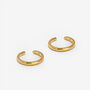 Gold Thin Ear Cuffs Pair, thumbnail 1 of 4