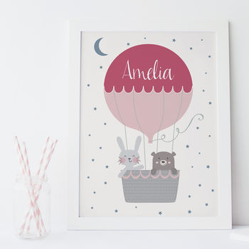 Up Up And Away Air Balloon Nursery Print, 2 of 5