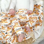 Personalised Tiger Baby Organic Swaddle Blanket, thumbnail 2 of 8